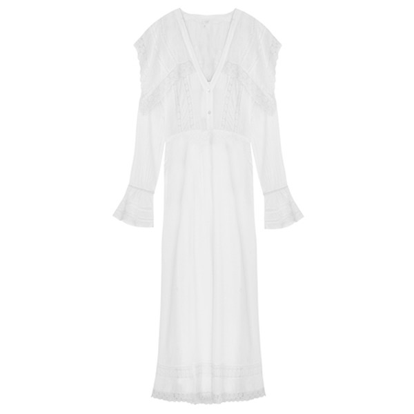 Lace Insert Midi Dress from Intropia