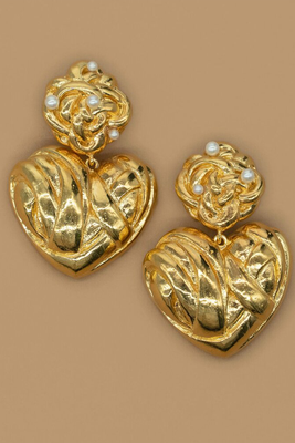 Woven Heart Dangle Earrings from Pacharee