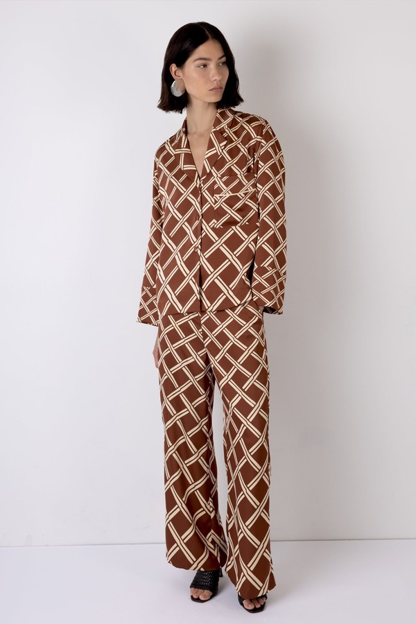 Wynn Trellis Print Trousers