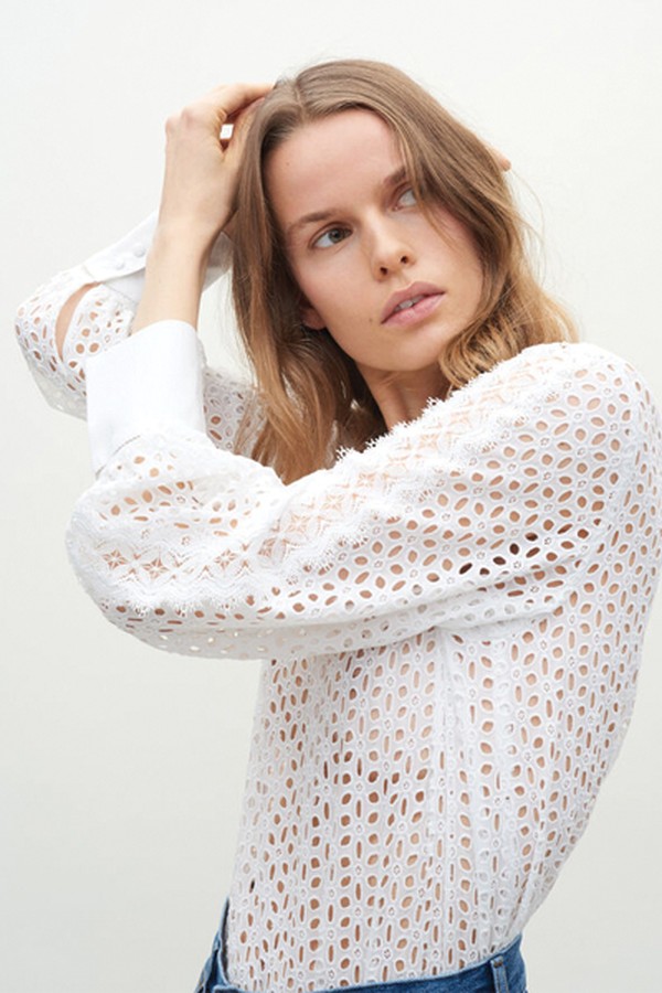 White Openwork Top from Claudie Pierlot