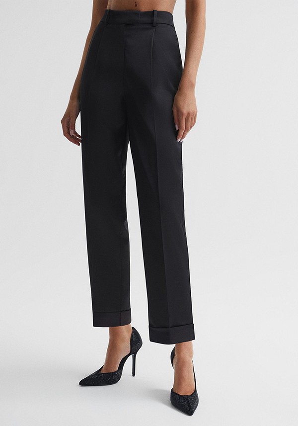 Satin Taper Trousers