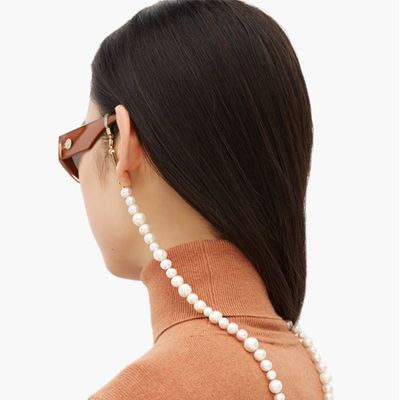 Pearl And Gold-Plated Glasses Chain from Frame Chain