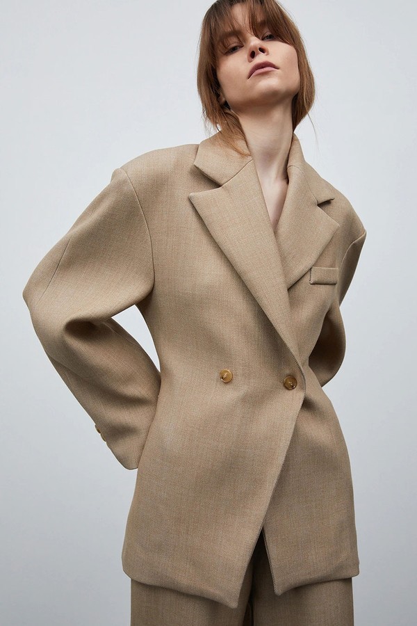 Nangy Double Breasted Cinched Blazer from Source Unknown