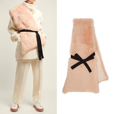 Shearling Wrap Scarf