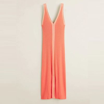 Contrast-Bodice Jersey Dress from Mango