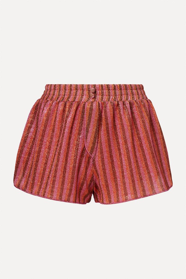 Striped Lamé Shorts from Oséree