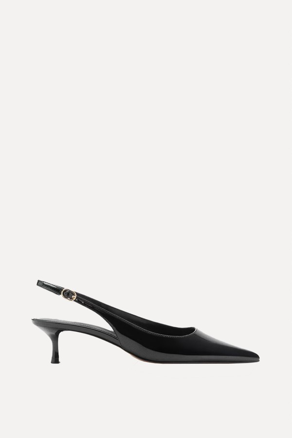 Kitten-Heel Patent Leather Shoes from Mango