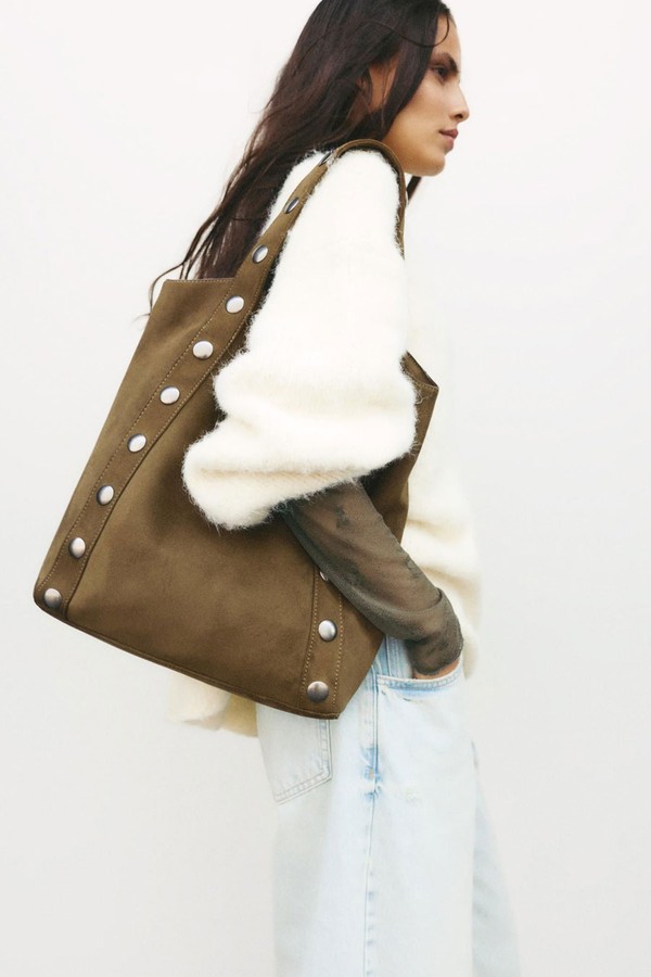 Studded Shopper Bag from Pull & Bear