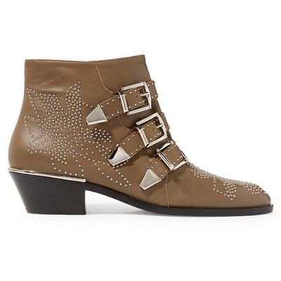 Susanna Studded Leather Ankle Boots from Chloé