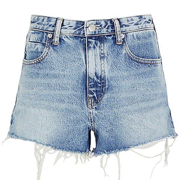 Bite Zip Light Blue Denim Shorts from Alexander Wang