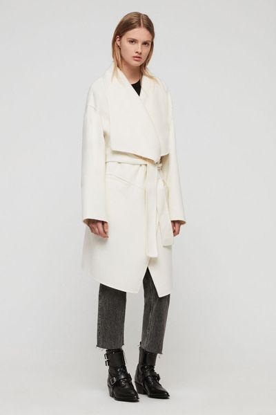 Adalee Coat In Ecru White