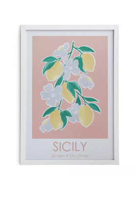 Sicily Floral Framed Wall Art