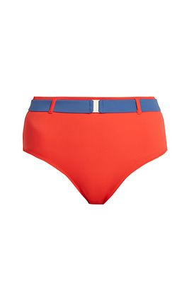 Belted High-Rise Bikini Briefs from Solid & Striped