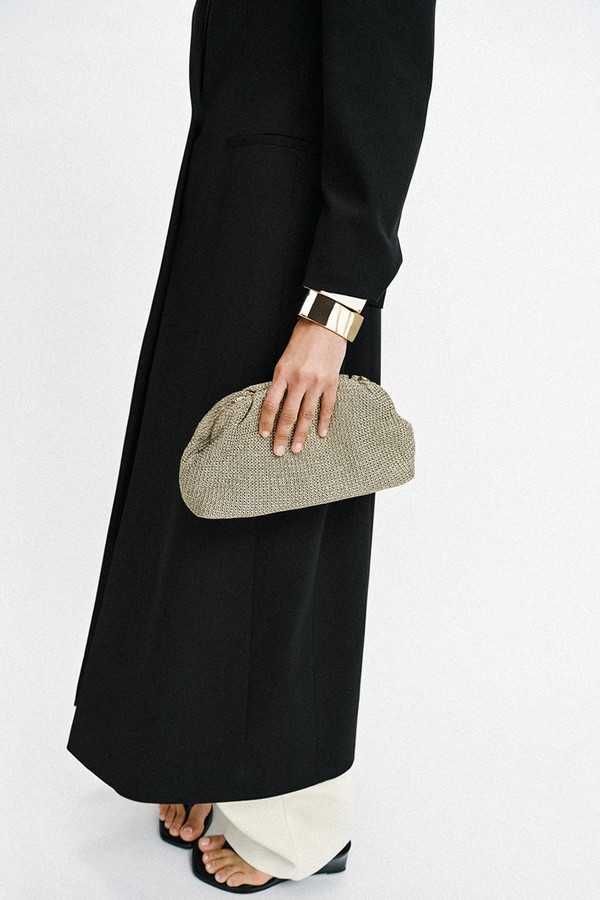 Metallic Braided Clutch
