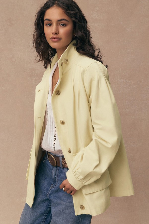 Cotton Funnel Neck Jacket