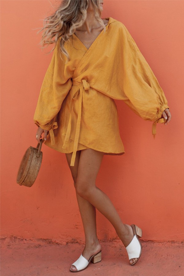 Valdis Dress Mustard