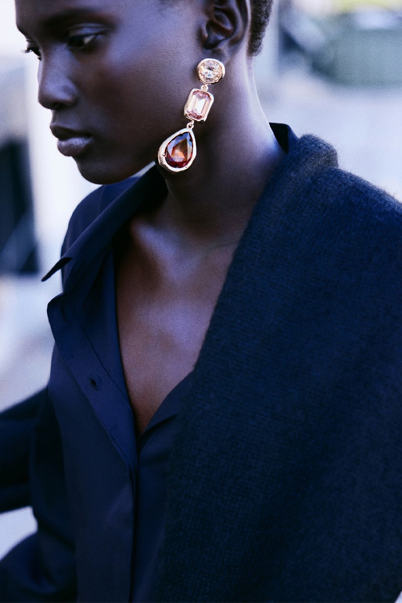 Combined Long Earrings from Mango