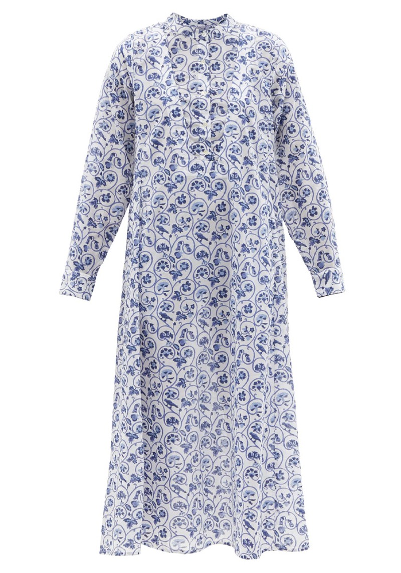 Victoria Floral-Print Cotton-Voile Kaftan from Thierry Colson