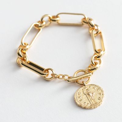 Hammered Coin Chain Bracelet from & Other Stories