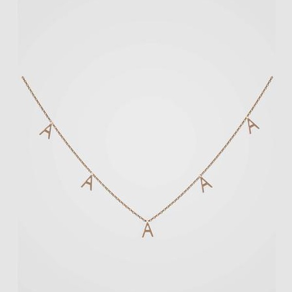 Charmed Letter Necklace from Aurum + Grey