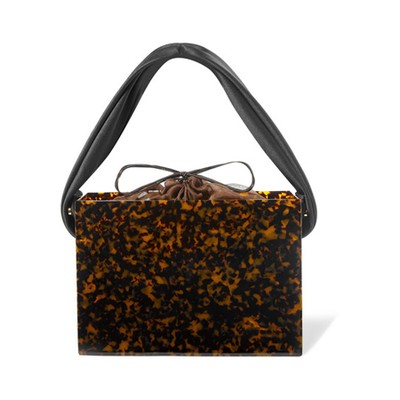 Guaria tortoiseshell acetate and silk-satin tote from Montunas