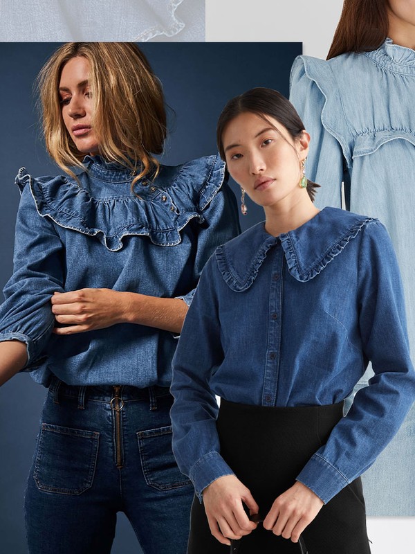 15 Denim Blouses To Wear This Season
