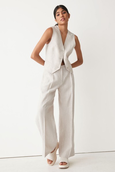 Low Waist Linen Trousers, £85