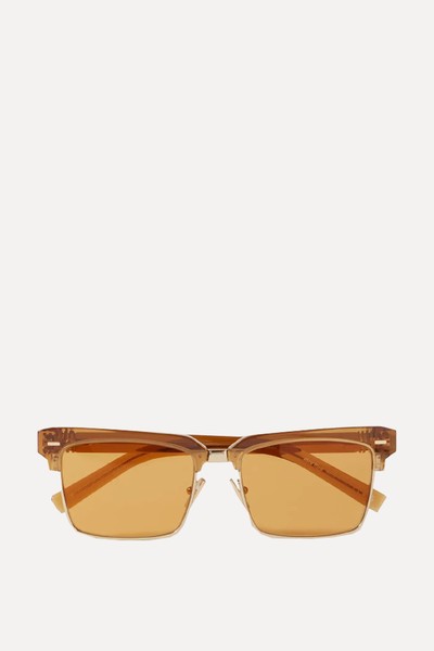 Square-Frame Acetate And Gold-Tone Sunglasses from Miu Miu