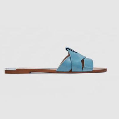 Leather Crossover Sandals from Zara