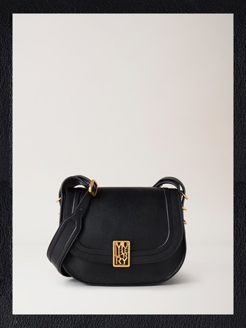 Sadie Satchel Black Silky Calf