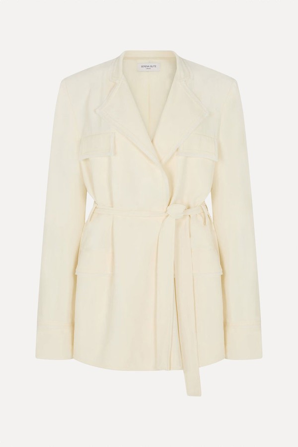 Relaxed Jacket With Georgette Trim from Serena Bute