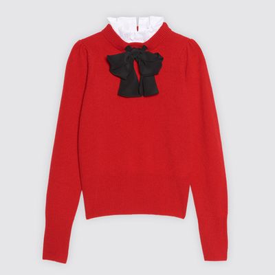 Bow Sweater With Collaret from Sandro