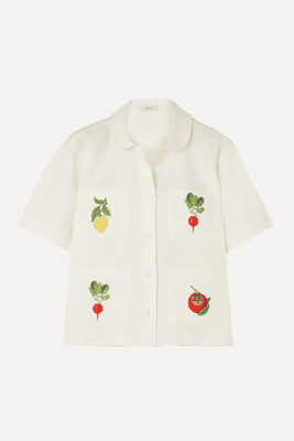 Embroidered Linen Shirt  from Oroton