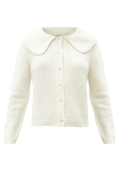 Clara Crystal-Button Alpaca-Blend Cardigan from Shrimps