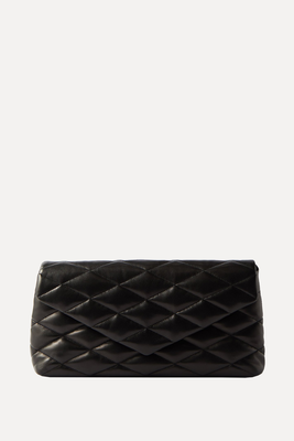 Sade YSL-Plaque Quilted-Leather Clutch Bag from Saint Laurent