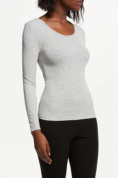 Heat Generating Ribbed Long Sleeve Thermal Top from John Lewis & Partners