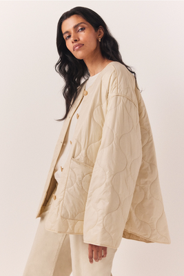Quilted Reversible Cocoon Jacket  from The White Company