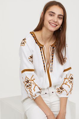 Embroidered Blouse  from H&M