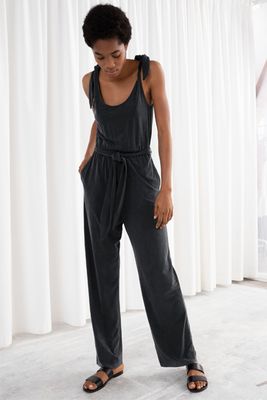 Tie Shoulder Cupro Jumpsuit from & Other Stories