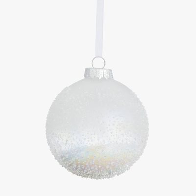 Impressionism Frosted Iridescent Bauble