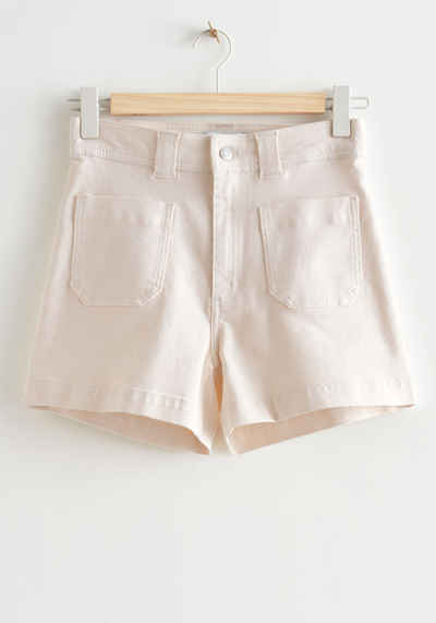 Patch Pocket Denim Shorts