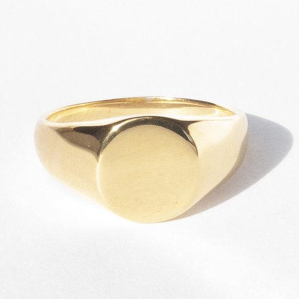 Chunky Oval Signet from Seol Gold
