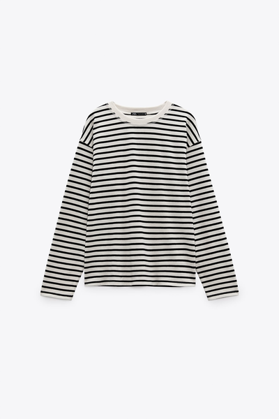 Striped Oversize T-Shirt from Zara