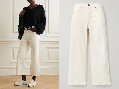 The Rider High-Rise Wide-Leg Jeans from The Great
