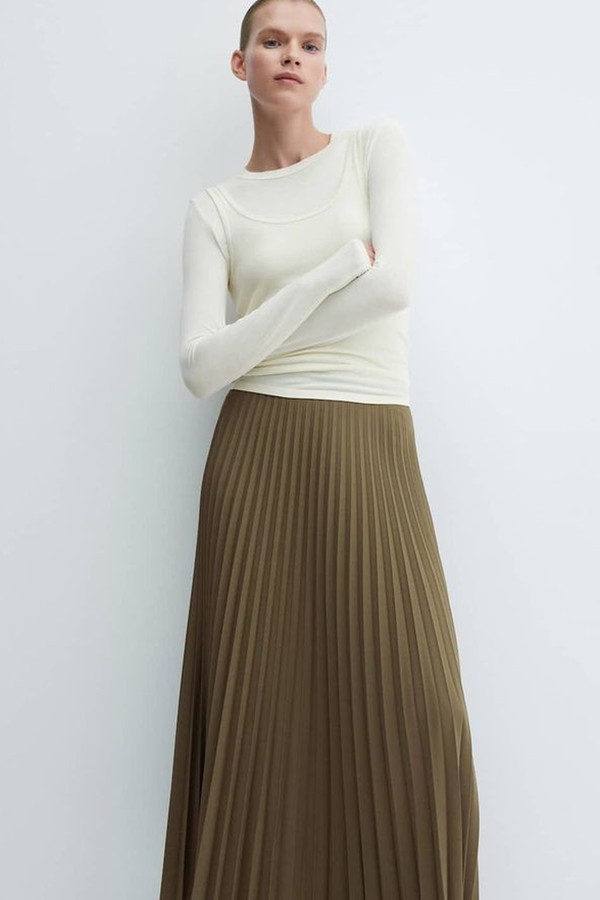 Pleated Long Skirt from Mango