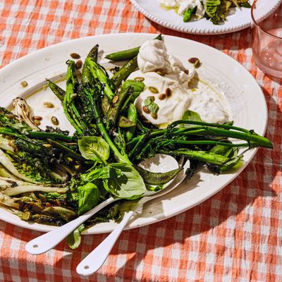 Charred Green Salad With Burrata