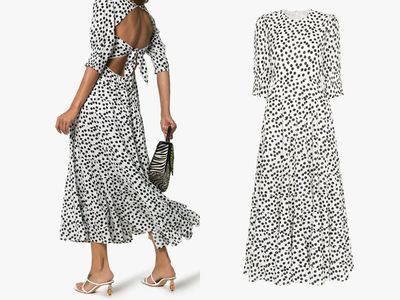 Agyness Polka Dot Print Tiered Dress from Rixo
