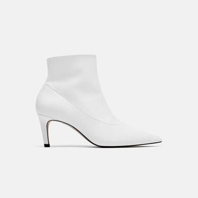 Leather Mid-Heel Ankle Boots from Zara