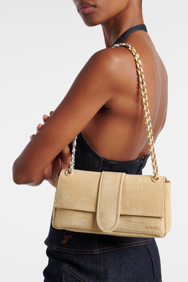 Bambino Chaîne Suede Shoulder Bag from Jacquemus