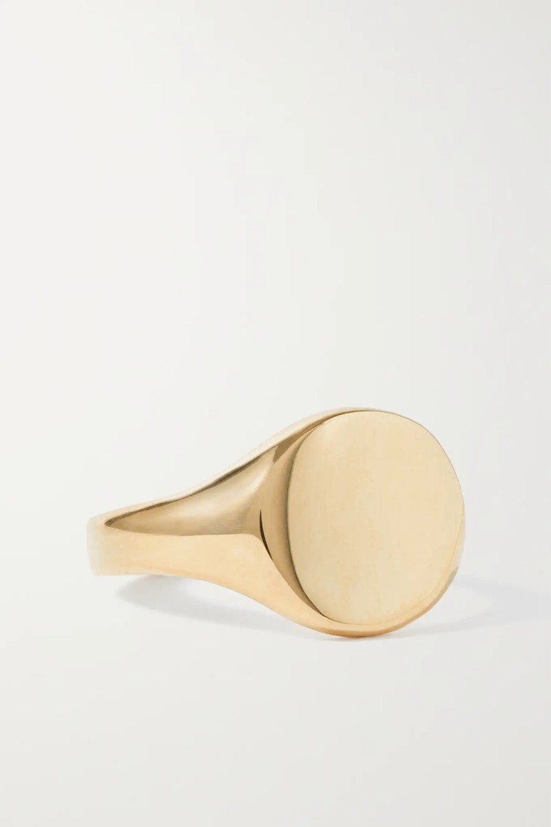 Baby 14-Karat Gold Signet Ring  from Loren Stewart 